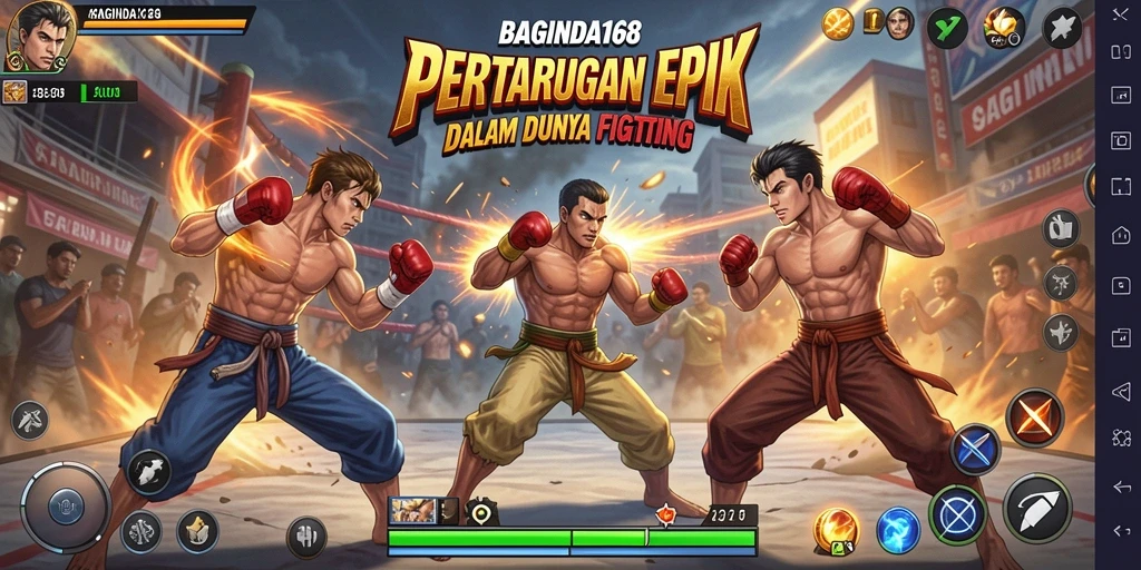 Tampilan gameplay BAGINDA168 yang mendebarkan dalam pertarungan Fighting.