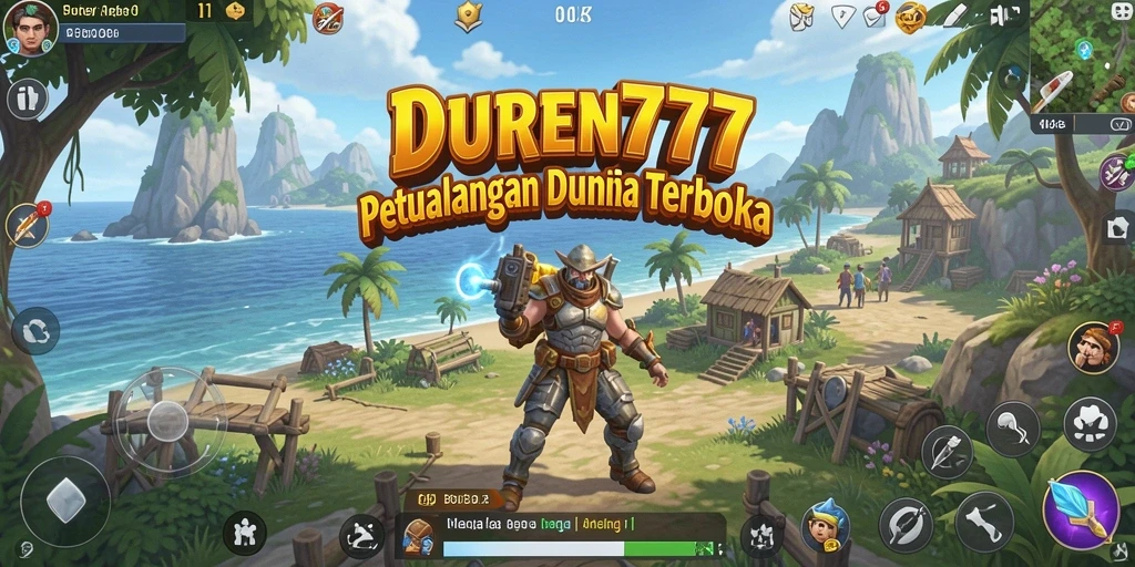 Screenshot gameplay DUREN777 yang menunjukkan dunia terbuka yang luas dan detail.