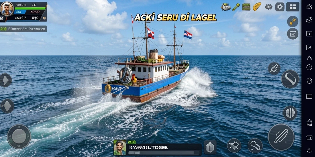 Tangkapan layar KAPALTOGEL menunjukkan aksi mendebarkan di laut.