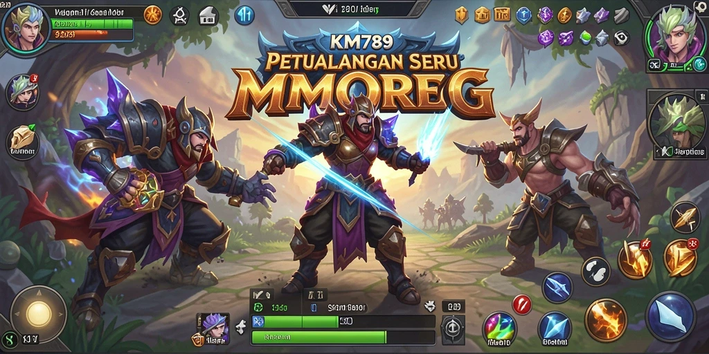 Tampilan utama gameplay KM789 dalam aksi seru dan penuh warna.