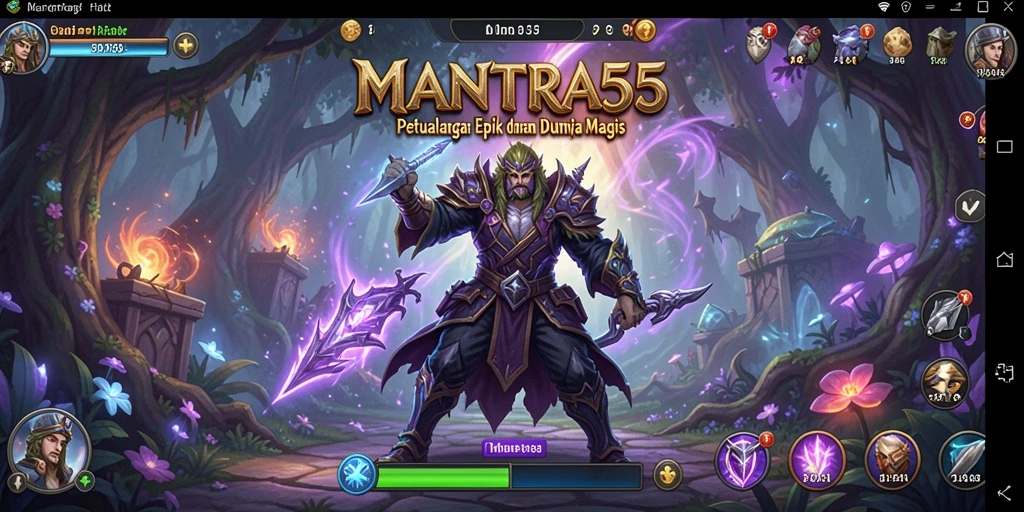 Screenshot menampilkan aksi memukau dalam game RPG MANTRA55.