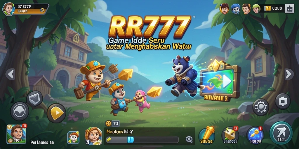 Tampilan gameplay RR777 yang menampilkan karakter Idle beraksi.