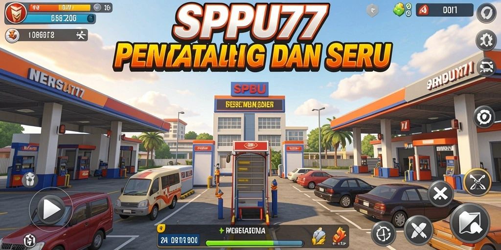 Tangkapan layar gameplay SPBU77 yang menunjukkan aksi seru Tower Defense.