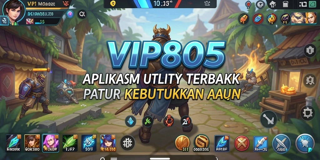 Tampilan utama yang menunjukkan fitur unggulan VIP805.