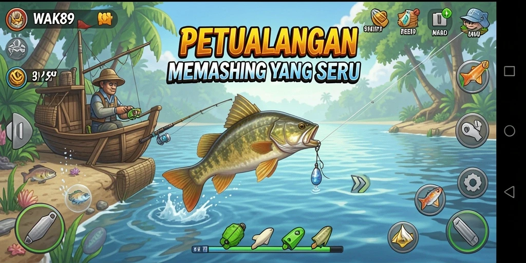 Tangkapan ikan besar di gameplay WAK89 yang seru.