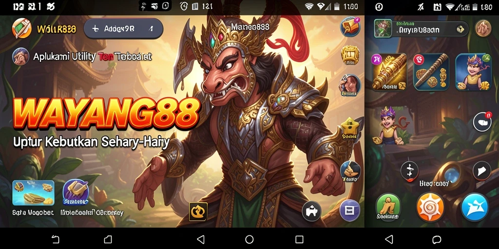 Tampilan menarik dari aplikasi WAYANG88 yang memudahkan pengguna.